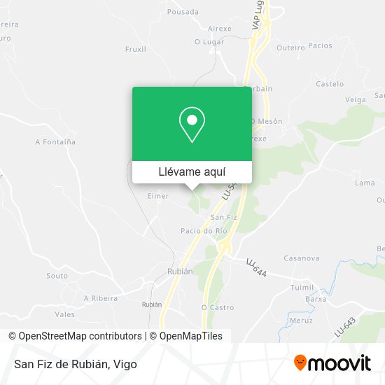 Mapa San Fiz de Rubián