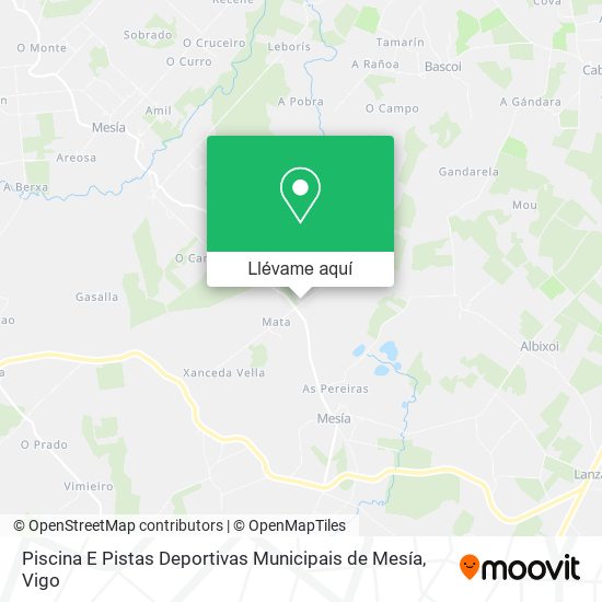 Mapa Piscina E Pistas Deportivas Municipais de Mesía