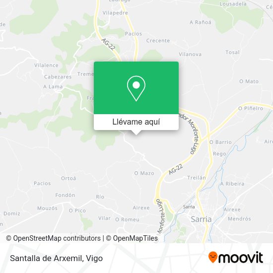 Mapa Santalla de Arxemil