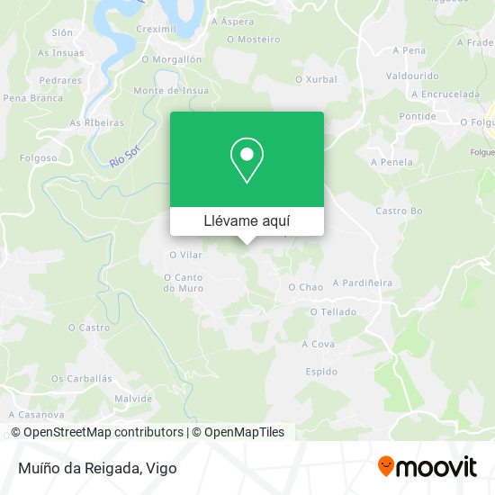 Mapa Muíño da Reigada