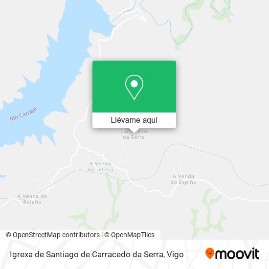 Mapa Igrexa de Santiago de Carracedo da Serra
