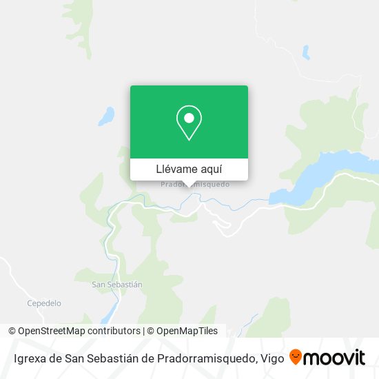 Mapa Igrexa de San Sebastián de Pradorramisquedo