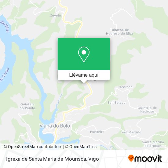 Mapa Igrexa de Santa María de Mourisca