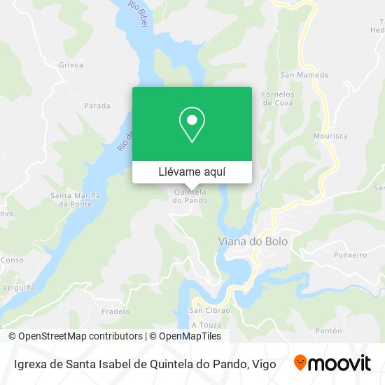 Mapa Igrexa de Santa Isabel de Quintela do Pando