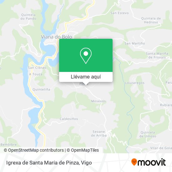 Mapa Igrexa de Santa María de Pinza