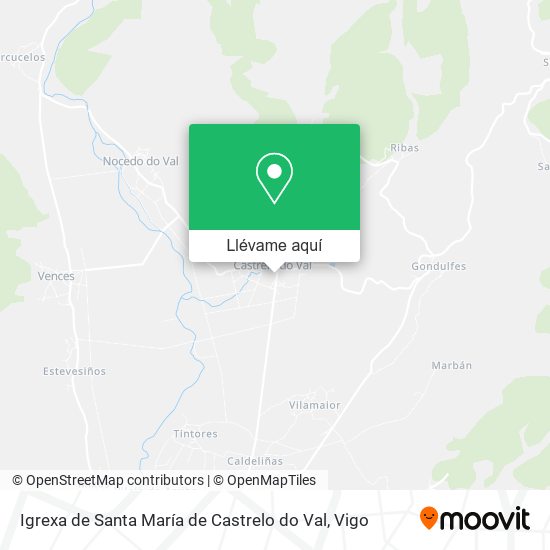 Mapa Igrexa de Santa María de Castrelo do Val