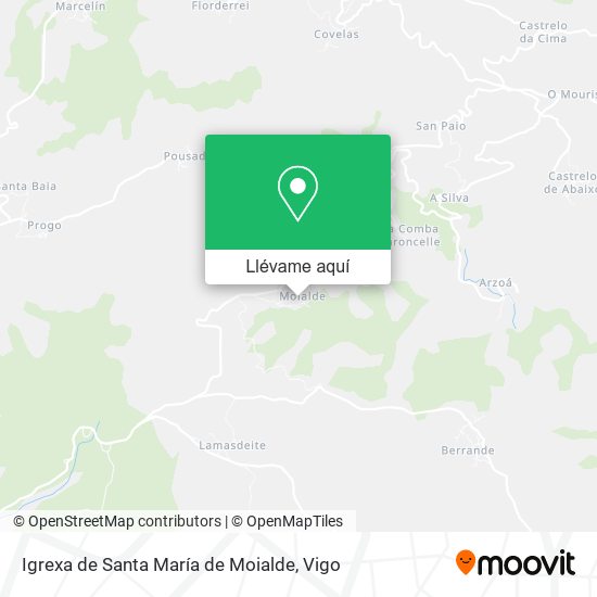 Mapa Igrexa de Santa María de Moialde