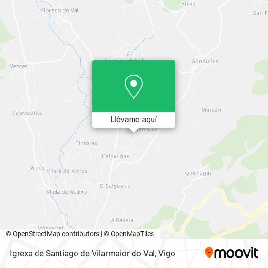 Mapa Igrexa de Santiago de Vilarmaior do Val