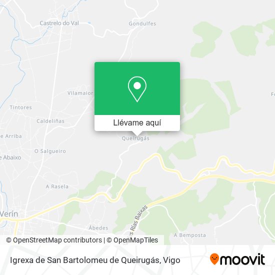 Mapa Igrexa de San Bartolomeu de Queirugás