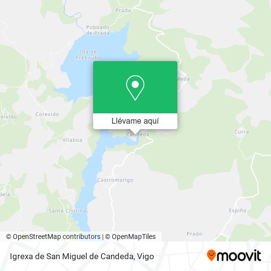 Mapa Igrexa de San Miguel de Candeda