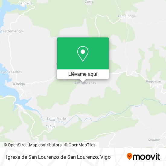 Mapa Igrexa de San Lourenzo de San Lourenzo