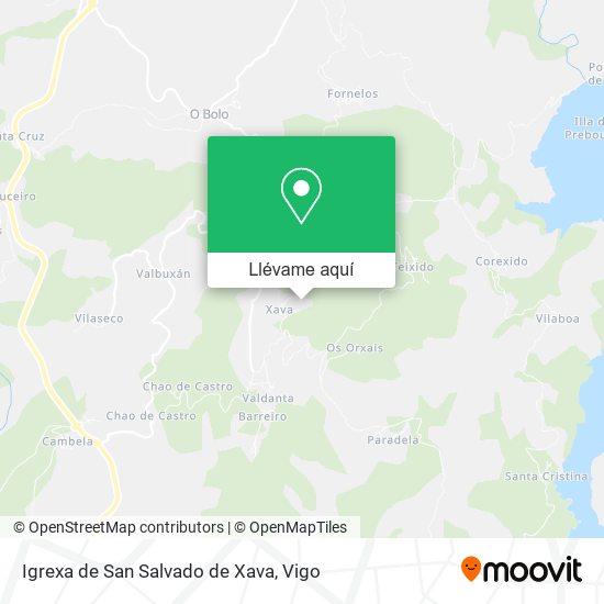 Mapa Igrexa de San Salvado de Xava