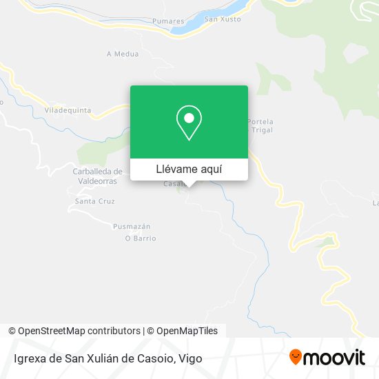 Mapa Igrexa de San Xulián de Casoio