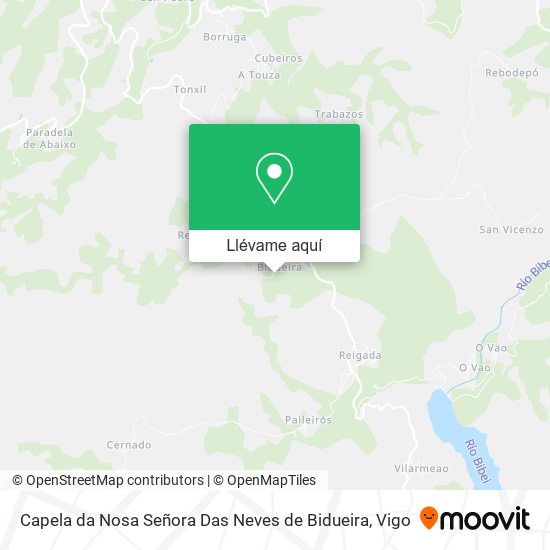 Mapa Capela da Nosa Señora Das Neves de Bidueira