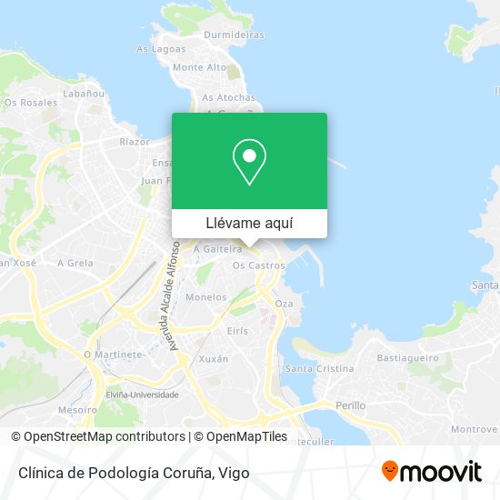 Mapa Clínica de Podología Coruña