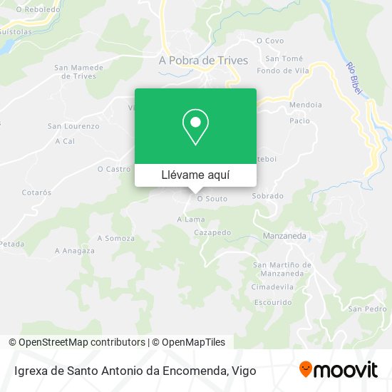 Mapa Igrexa de Santo Antonio da Encomenda