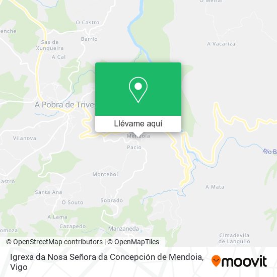 Mapa Igrexa da Nosa Señora da Concepción de Mendoia