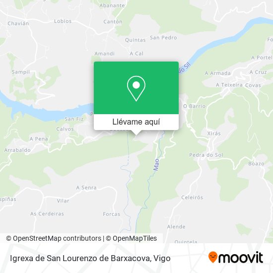 Mapa Igrexa de San Lourenzo de Barxacova