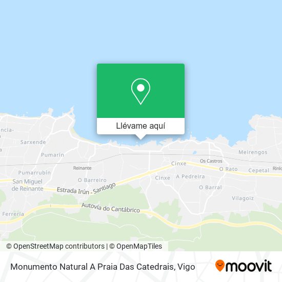 Mapa Monumento Natural A Praia Das Catedrais