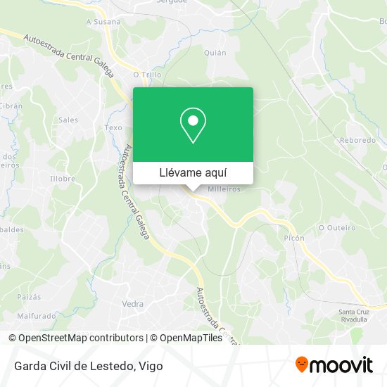 Mapa Garda Civil de Lestedo
