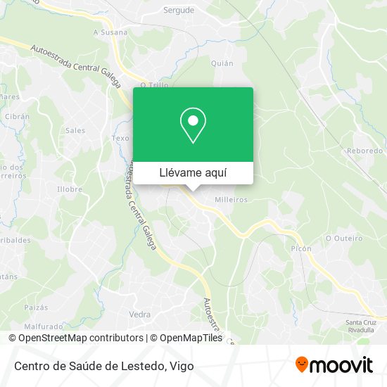 Mapa Centro de Saúde de Lestedo