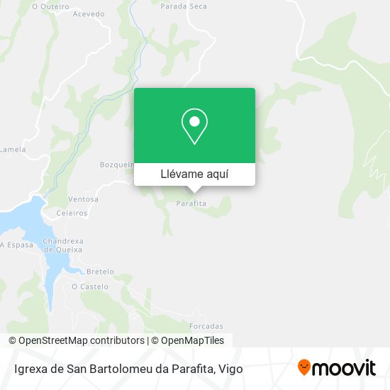 Mapa Igrexa de San Bartolomeu da Parafita