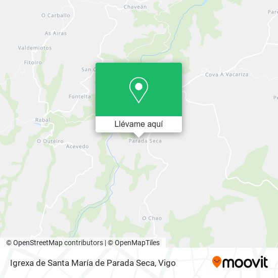 Mapa Igrexa de Santa María de Parada Seca