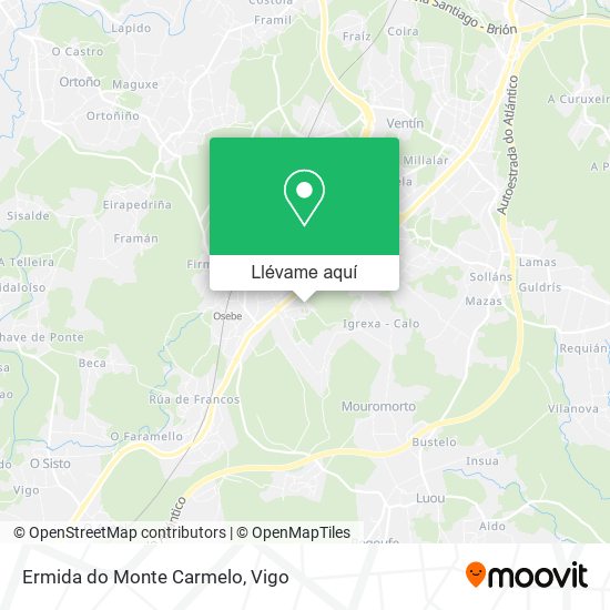 Mapa Ermida do Monte Carmelo