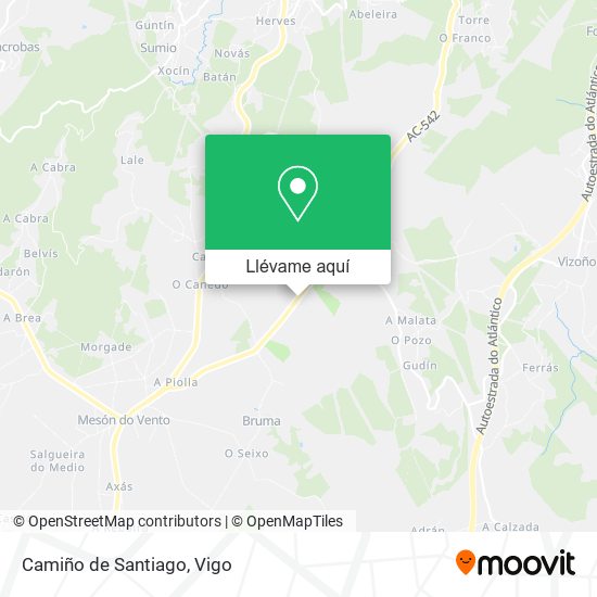 Mapa Camiño de Santiago