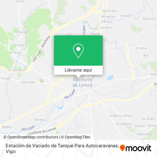 Mapa Estación de Vaciado de Tanque Para Autocaravanas