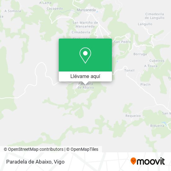 Mapa Paradela de Abaixo
