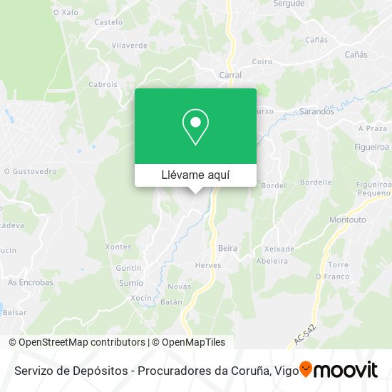 Mapa Servizo de Depósitos - Procuradores da Coruña