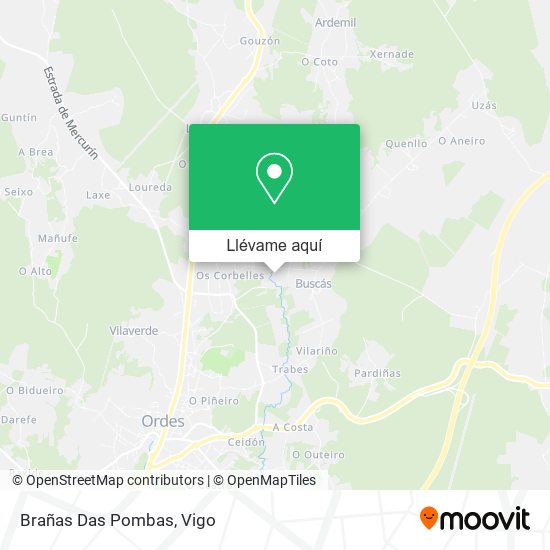 Mapa Brañas Das Pombas