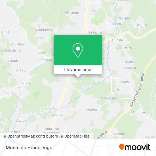 Mapa Monte do Prado