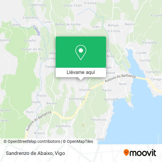 Mapa Sandrenzo de Abaixo