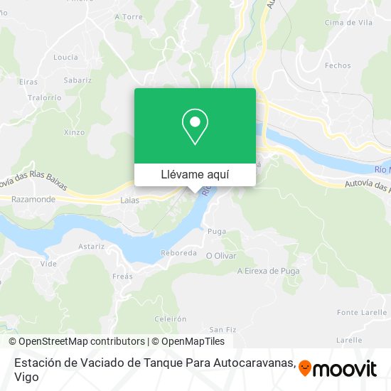 Mapa Estación de Vaciado de Tanque Para Autocaravanas