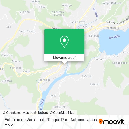 Mapa Estación de Vaciado de Tanque Para Autocaravanas