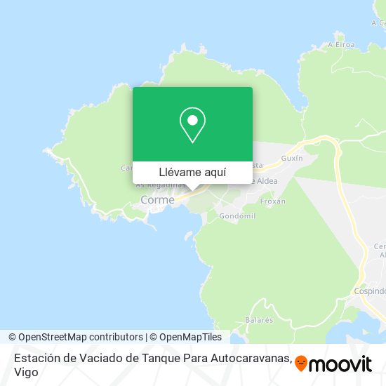 Mapa Estación de Vaciado de Tanque Para Autocaravanas