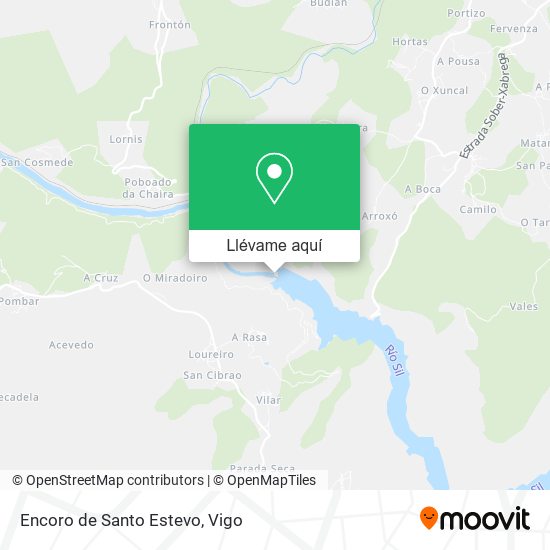 Mapa Encoro de Santo Estevo