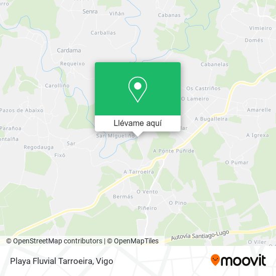 Mapa Playa Fluvial Tarroeira