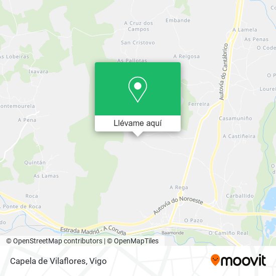 Mapa Capela de Vilaflores