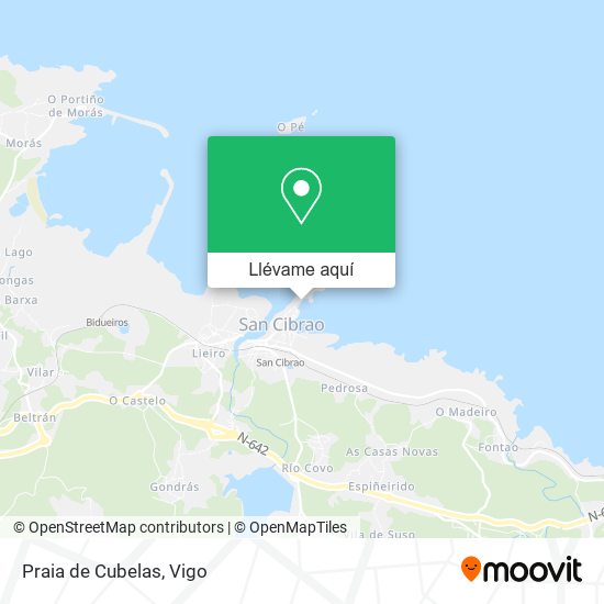 Mapa Praia de Cubelas