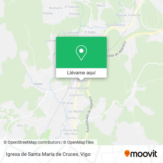 Mapa Igrexa de Santa María de Cruces