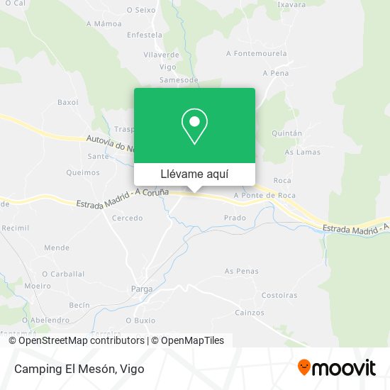 Mapa Camping El Mesón
