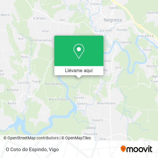 Mapa O Coto do Espindo