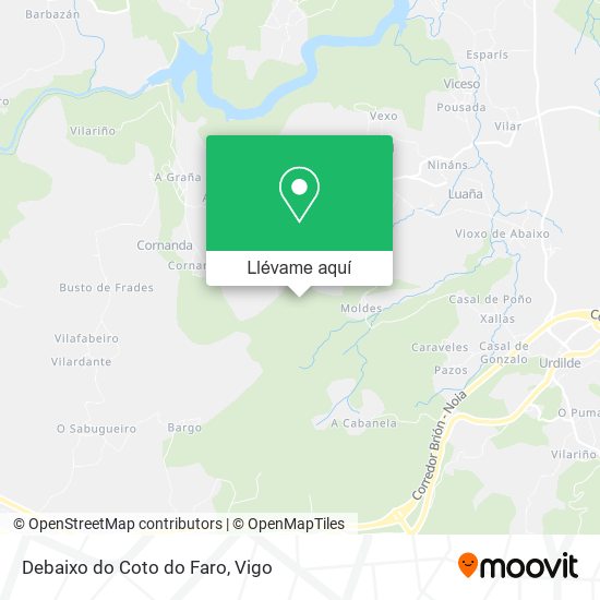 Mapa Debaixo do Coto do Faro