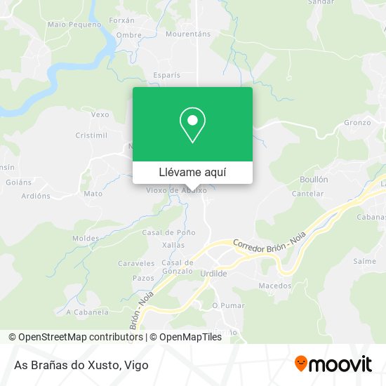 Mapa As Brañas do Xusto