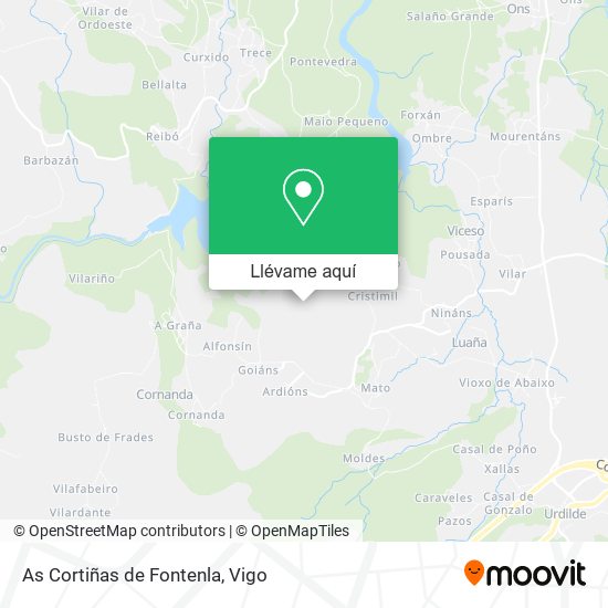 Mapa As Cortiñas de Fontenla