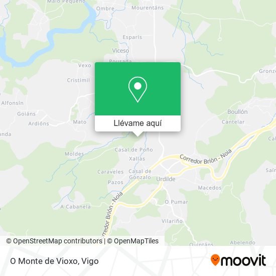 Mapa O Monte de Vioxo