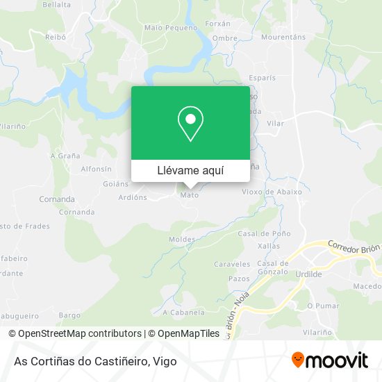 Mapa As Cortiñas do Castiñeiro